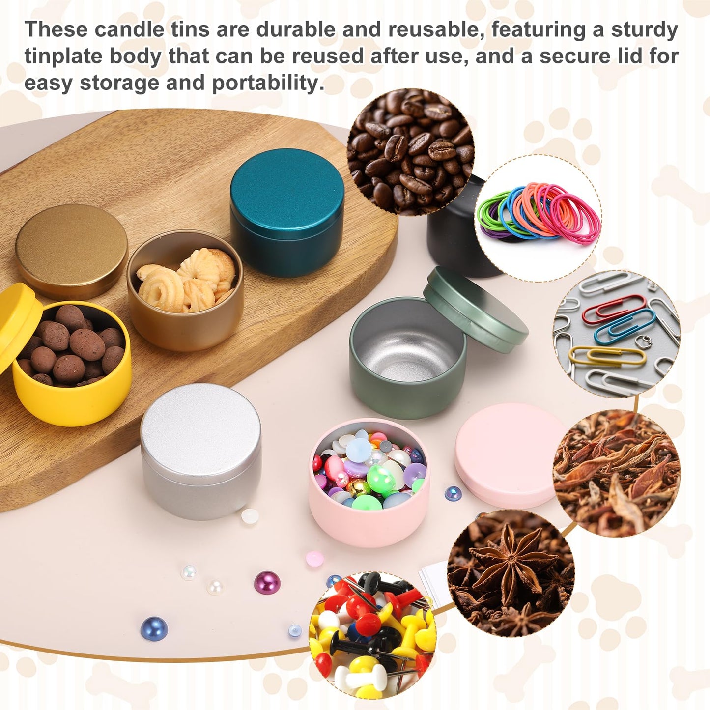 MECCANIXITY 3oz Candle Tins, 16pcs Metal Candle Tins Jars with Lids Round Empty Tin Can Containers Bulk for Storage Tea and Making DIY Arts Crafts Christmas Gifts, Purple