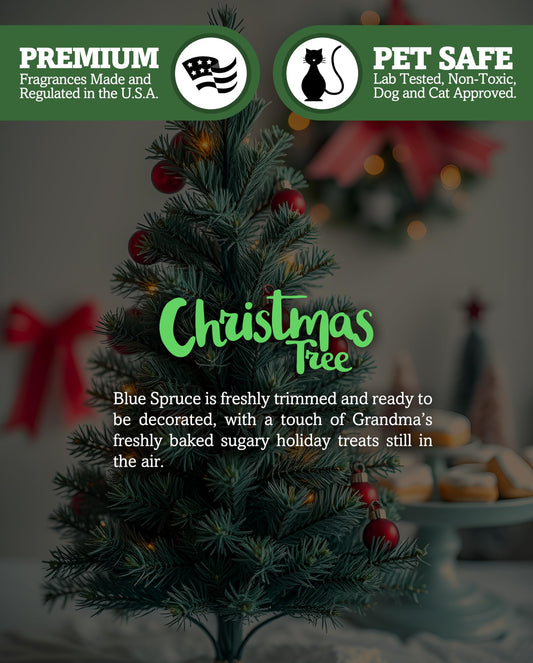 Christmas Tree Natural 3 Wick Candle, Essential Fragrance Oils, 100% Soy, Phthalate & Paraben Free, Clean Burning, 14.5 Oz.