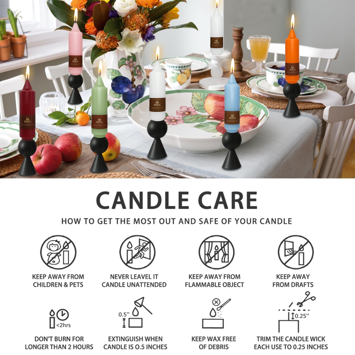 Dripless Candlesticks Short Taper Candle,Gedengni 4pcs Small Candle Sticks Purple Tapered Candles Unscented Dinner Candles for Home Weddings Festive Holiday Party,7D4PC-PURPLE