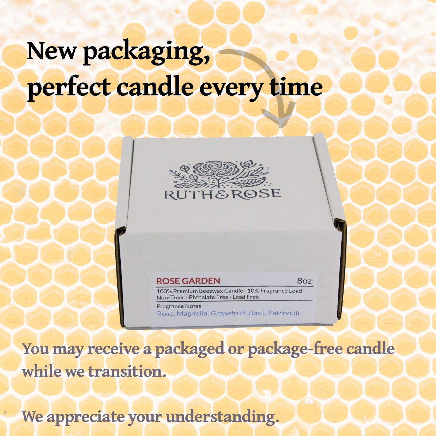 RUTH & ROSE Speakeasy Scented Candle, 100% Beeswax Candle for Home, 8oz, +65 Hours Burn Time, Aromatherapy Non Toxic Candles, Gift for Women & Men, Made in USA, Perfect for Travel or Gifting