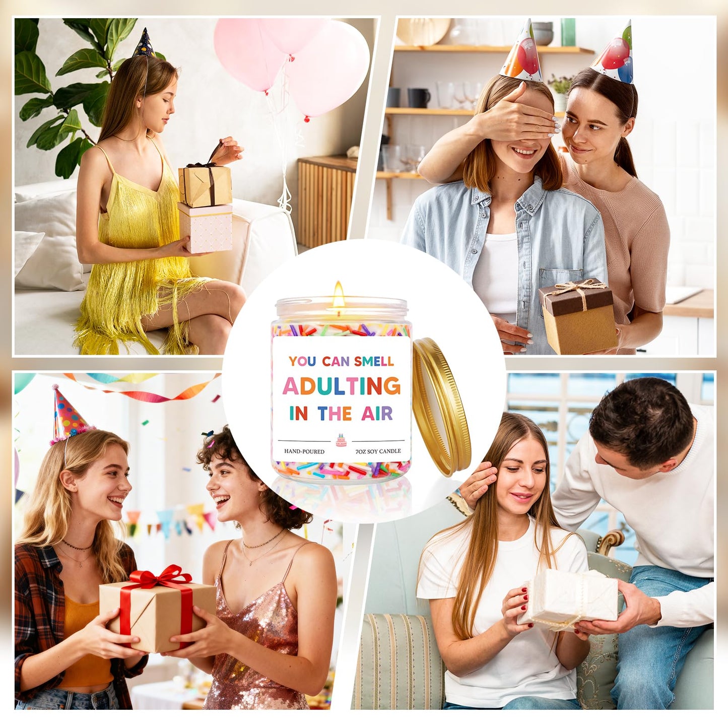 18th Birthday Gifts for Girls Boys, Happy 18th Birthday Decoration for Teens, Gift for Turning 18 Year Old Girl, 2008 18 Bday Present for Daughter, Son, Granddaughter, Niece, Friend - Vanilla Scented
