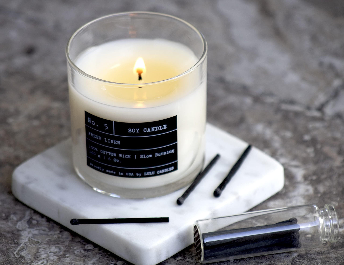 Lulu Candles | Jasmine, Oud & Sandalwood | Luxury Scented Soy Jar Candle | Hand Poured in The USA | Highly Scented Long Lasting (6 Oz. Gift Box)