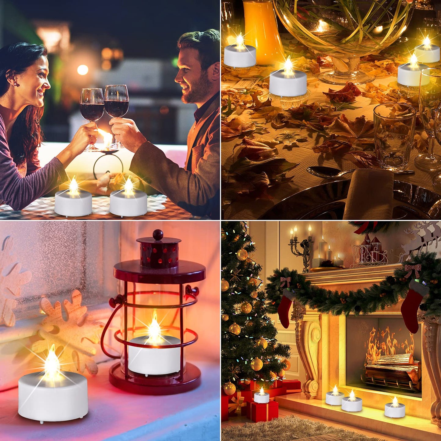 Flameless Tea Lights Candles 50/100/150 Packs LED Battery Operated Electric Votive Fake Candles Realistic Flickering and 200+ Hours Long Lasting Bright for Celebrations Festivals (50 Packs, White)