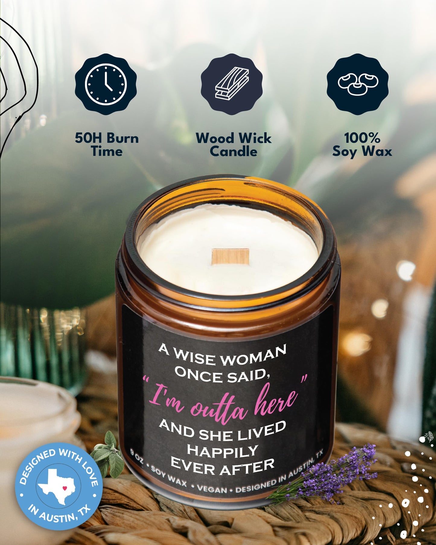 Funny Divorce Candle, Cool Retirement and Divorce Gifts for Women, Best Gift for Women, Unique Farewell Presents for Colleagues Coworker Teacher, Happy Retirement Ideas for Her
