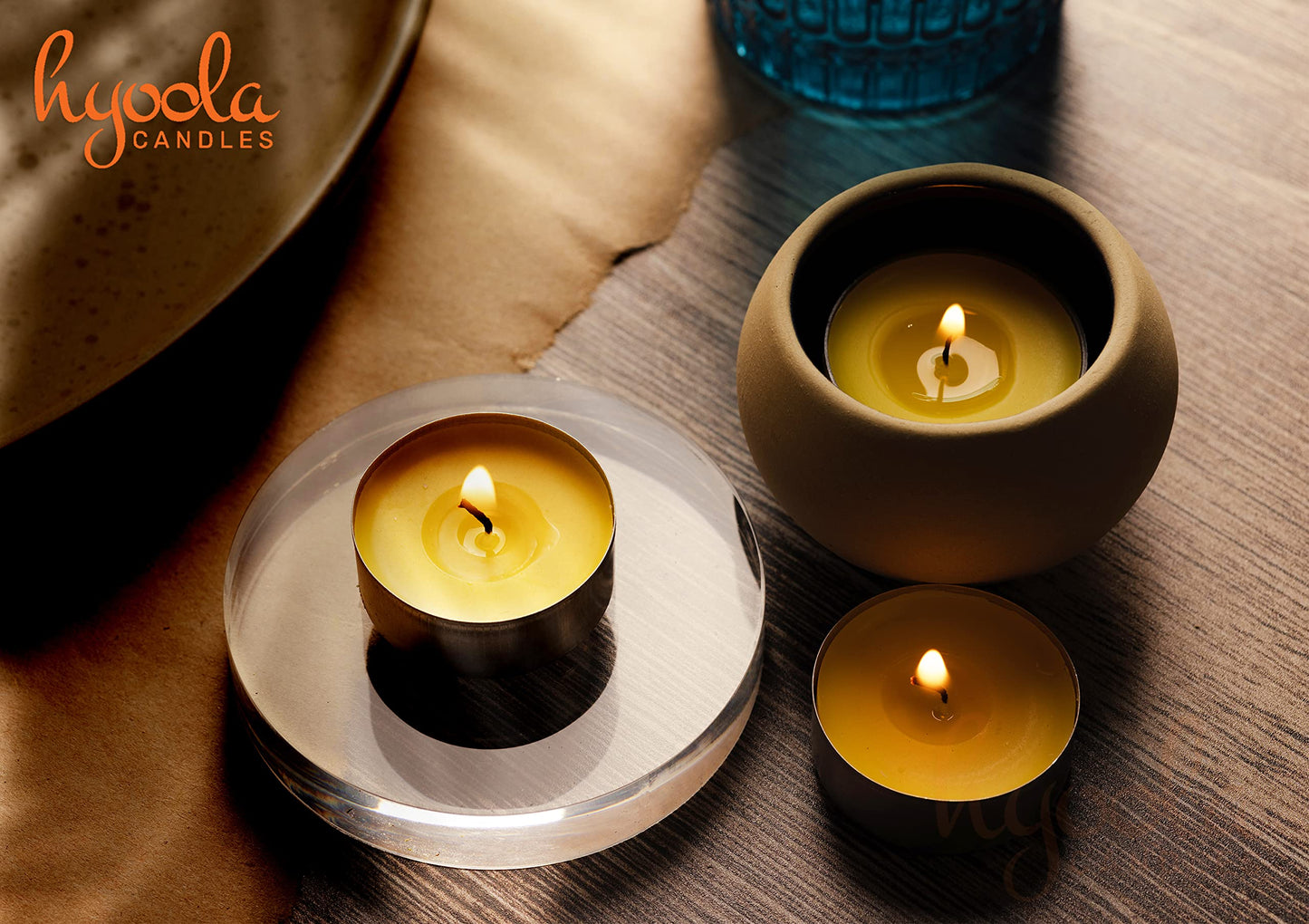 Hyoola Tealight Citronella Candles - Anti Mosquito Candle - 4 Hour Burn - 100 Pack - DEET Free