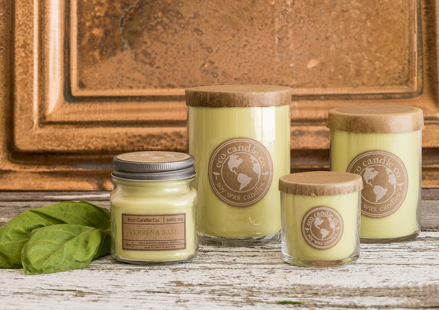 Eco Candle Co. Recycled Candle, Fig & Oak, 6 oz. - Scents of Figs, Cranberries, Leather, & Musk - 100% Soy Wax, No Lead, Kraft Paper Label & Lid, Hand Poured, Made from Midwest Grown Soybeans