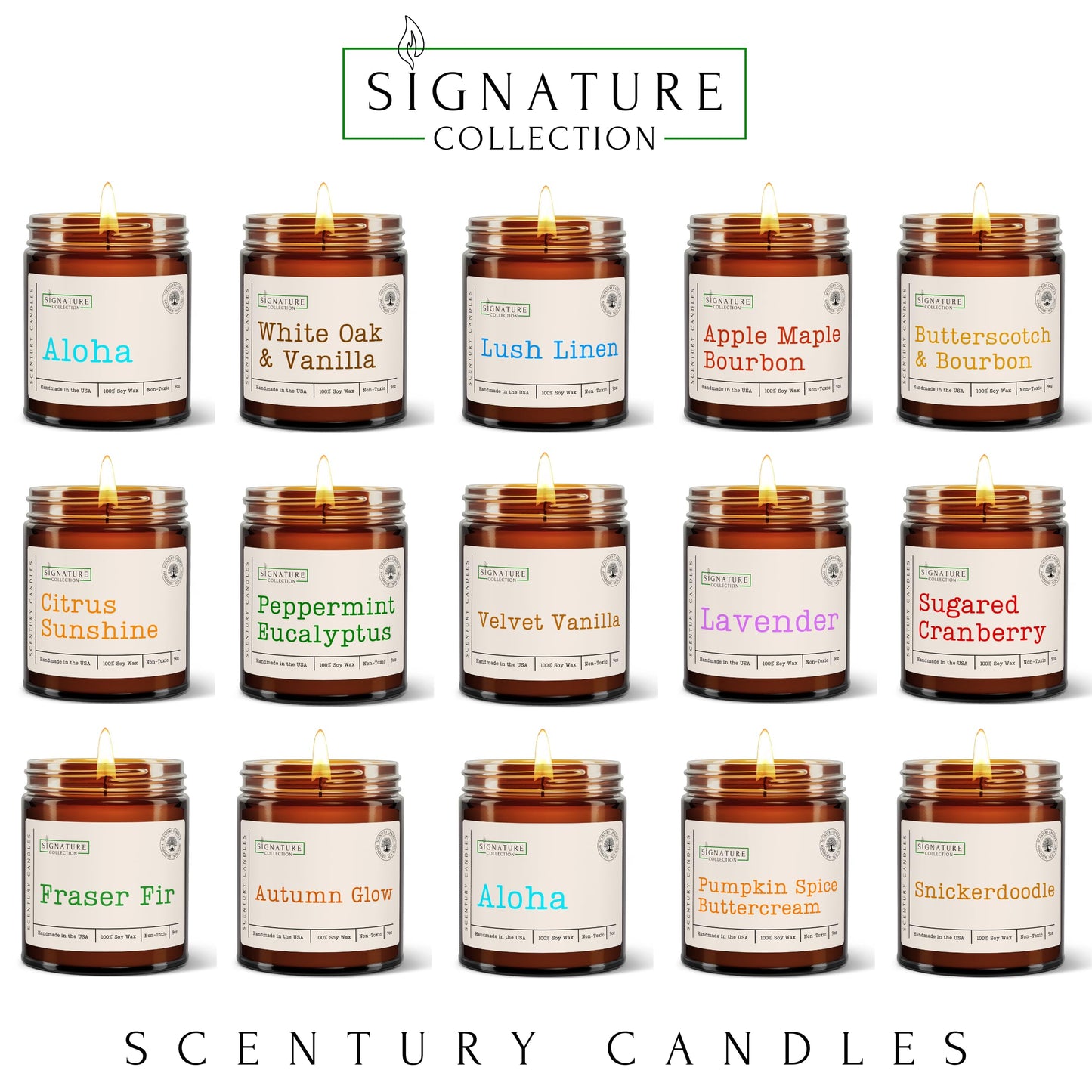 Lavender Scented Candle, Many Scents to Choose from, All Natural Non-Toxic Soy Wax, Handmade in the USA (Lavender)
