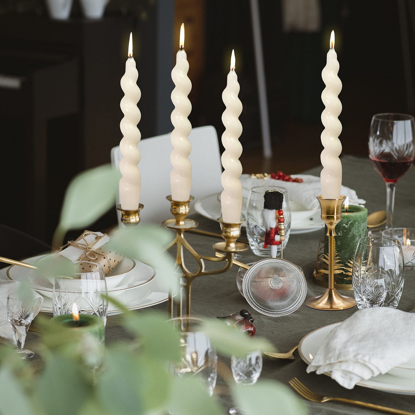 Spiral Taper Candle Twist Candles Dinner Candles Unscented Candle Stick Elegant Design for Home Décor Weddings Party Festive Seasons Holiday