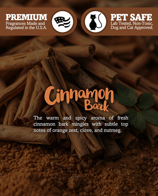Cinnamon Bark Highly Scented Natural 3 Wick Candle, Essential Fragrance Oils, 100% Soy, Phthalate & Paraben Free, Clean Burning, 14.5 Oz.