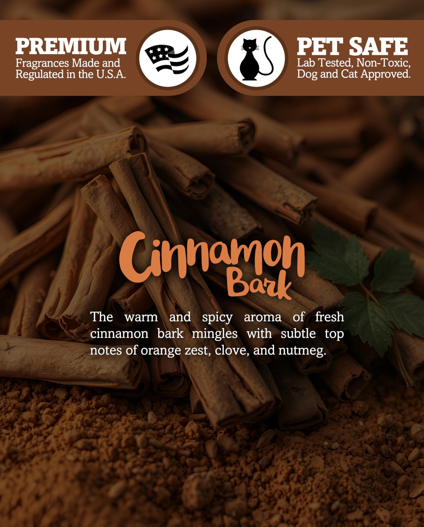 Cinnamon Bark Soy Votive Candles - Scented with Essential & Natural Oils - 6 Brown Natural Votive Candle Refills - Bakery & Food Collection