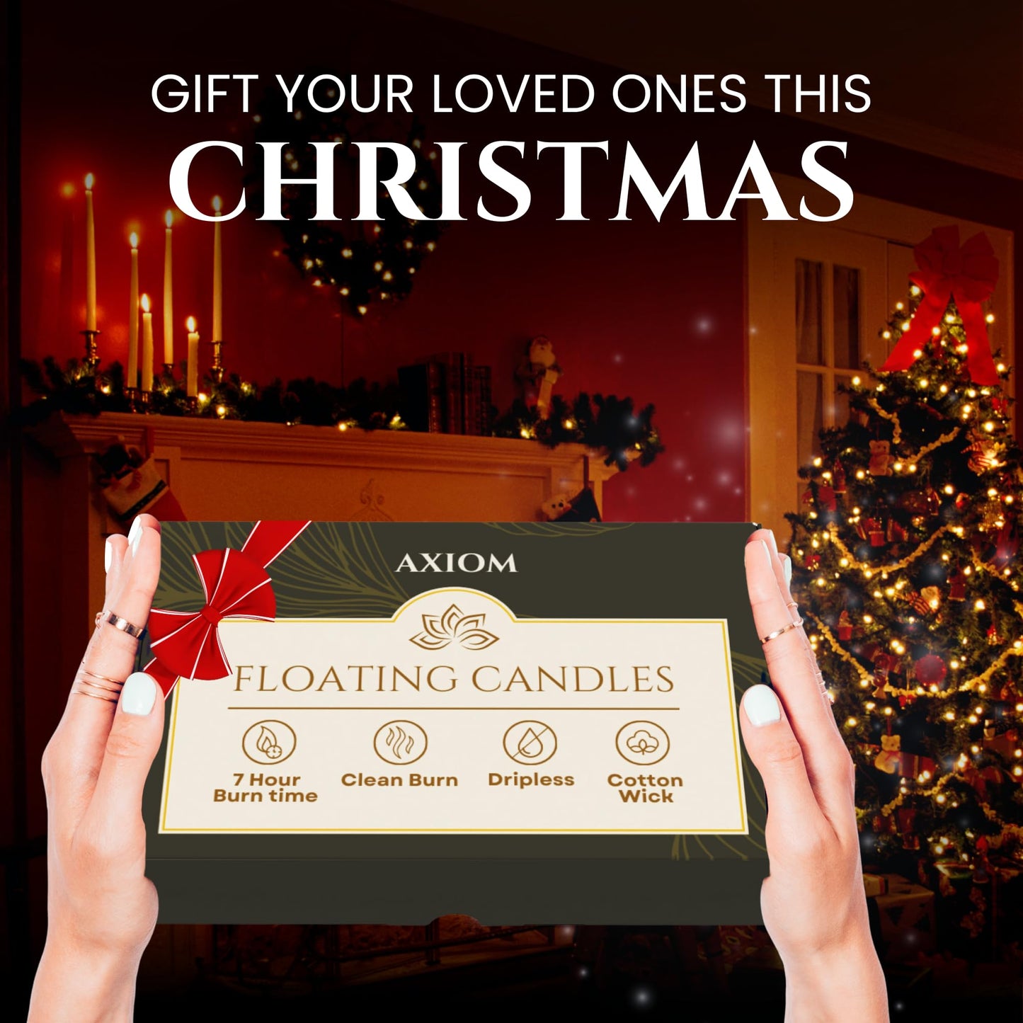 Floating Candles 2" White Dripless Wax Discs (24 Pack) - 4 Hour Burn time - Perfect for Wedding, Party, Holiday, Home Decor, Romantic Centerpieces, Valentine's Day & Pool Parties