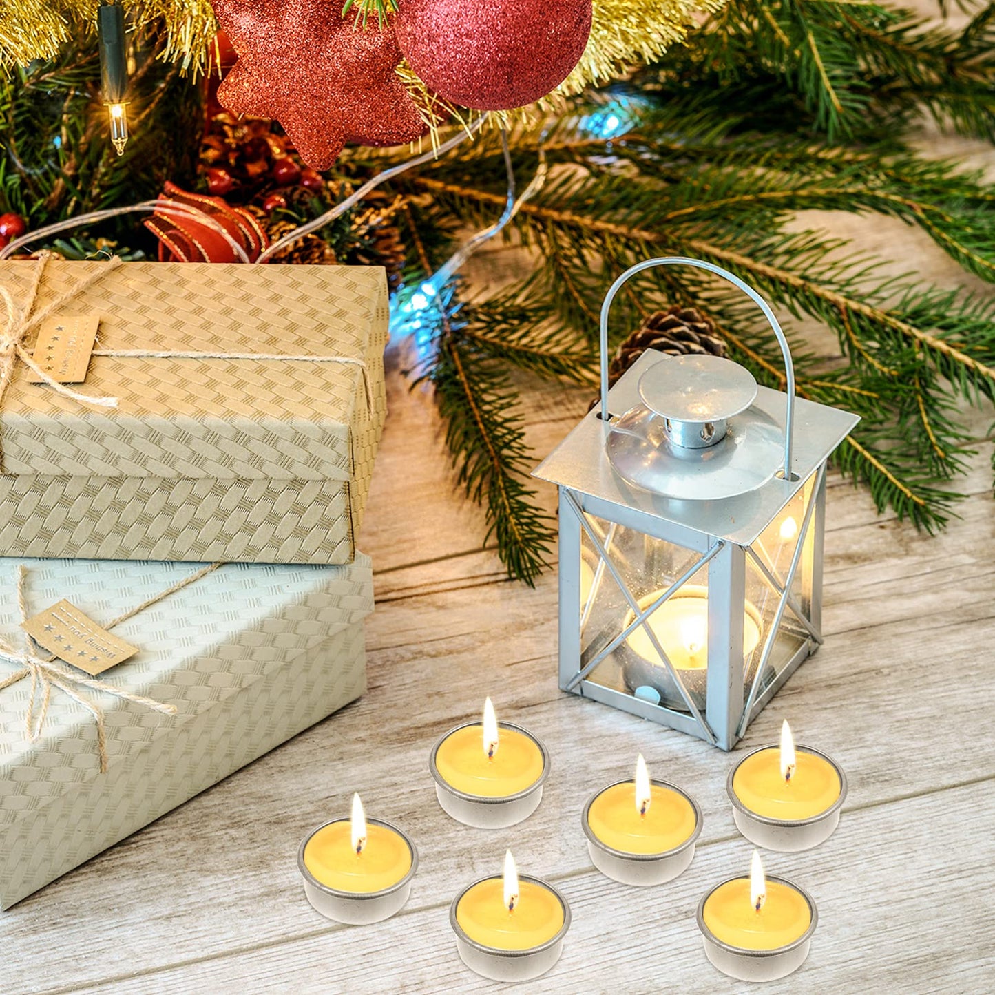 Uonlytech 20Pcs Tea Light Tins Cups Metal Tea Light Case Containers Empty Scented Candle Cup DIY Tealight Candle Holders for Christmas Wedding Table Decoration (Pack of 2)