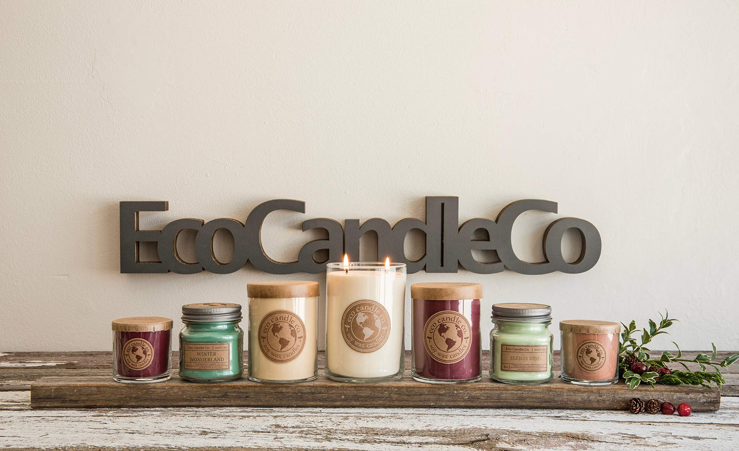 Eco Candle Co. Tea Light Candles, Beach Bum, 10-Pack - Scents of Tropical Coconut, Warm Kola Nut and Fresh Island Fruits - Recyclable, 100% Soy Wax, No Lead, Hand Made, .6 oz. Each