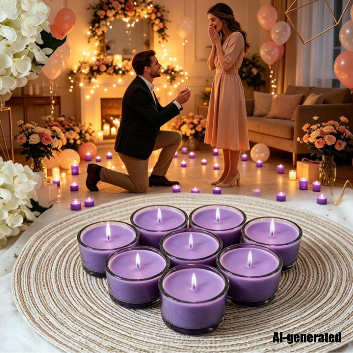 Mini Scented Candle Gift Set, Smokeless Glass Cup Tealight Candles with Assorted Fragrances, Ideal for Home Decor, Romantic Moments, Holidays & Housewarming Gifts (Pink)