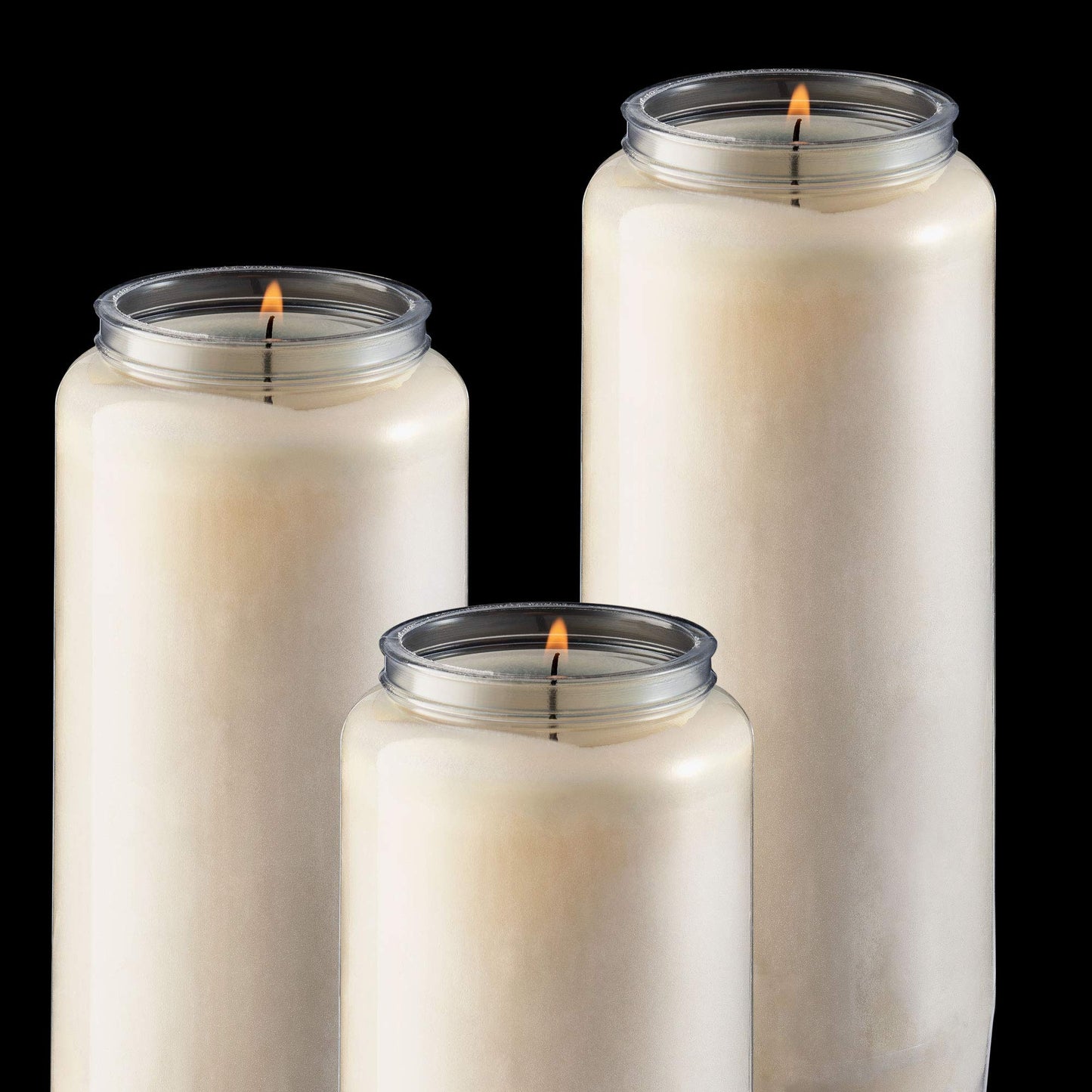 Rambue 9 Day Prayer Candles, 1 Pack - 7” White Memorial Candle for Shiva, Religious Ceremony, Party, Emergency Candles - Long Burning Vegetable Wax in Plastic Jars