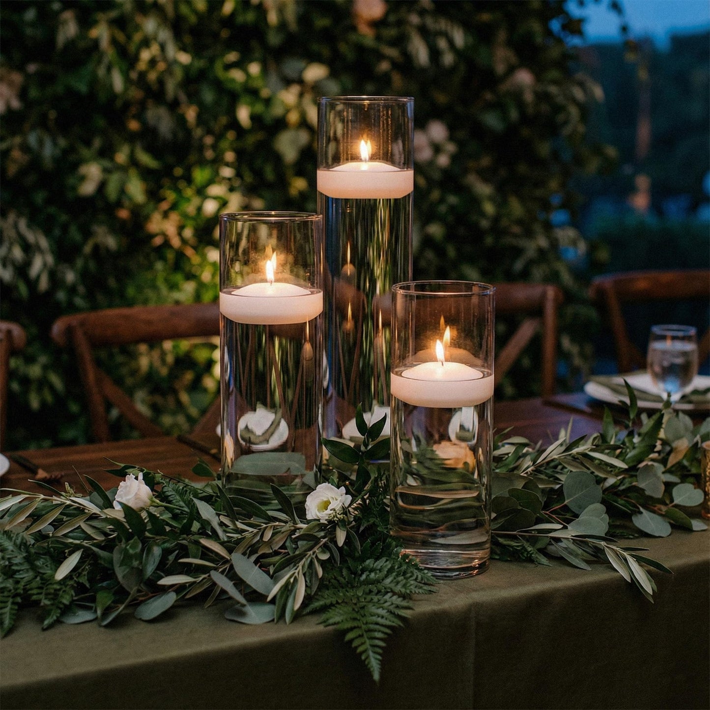 Floating Candles 3 inches, White Unscented Dripless Wax Discs | Long Burning Floating Candles for Centerpieces up to (8-10) Hour Burn Time, Weddings, Parties, Home Décor & Holidays | Royal Imports