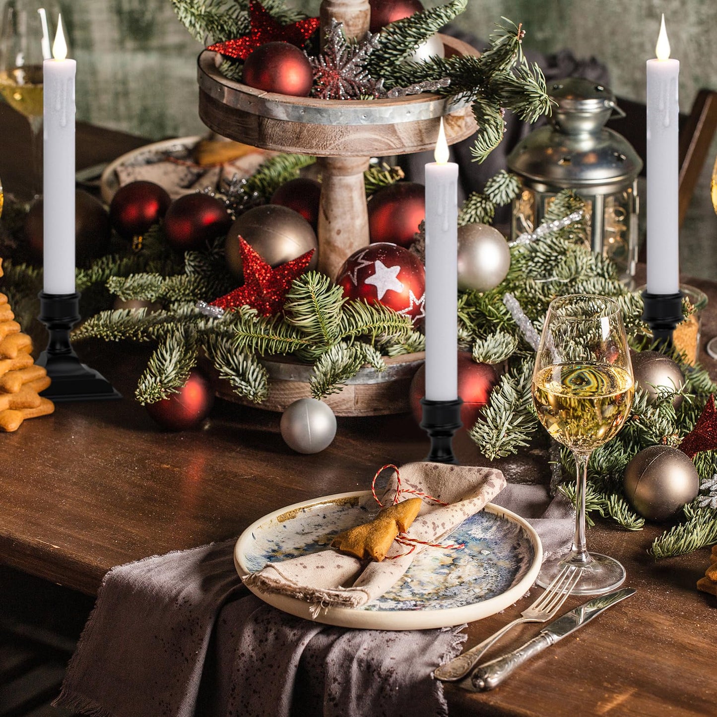 Wondise Flameless Window Candles with Timer & Remote, Battery Operated LED Flameless Flickering Holiday Candles with Removable Holder and Suction Cups for Christmas Thanksgiving Home Decoration