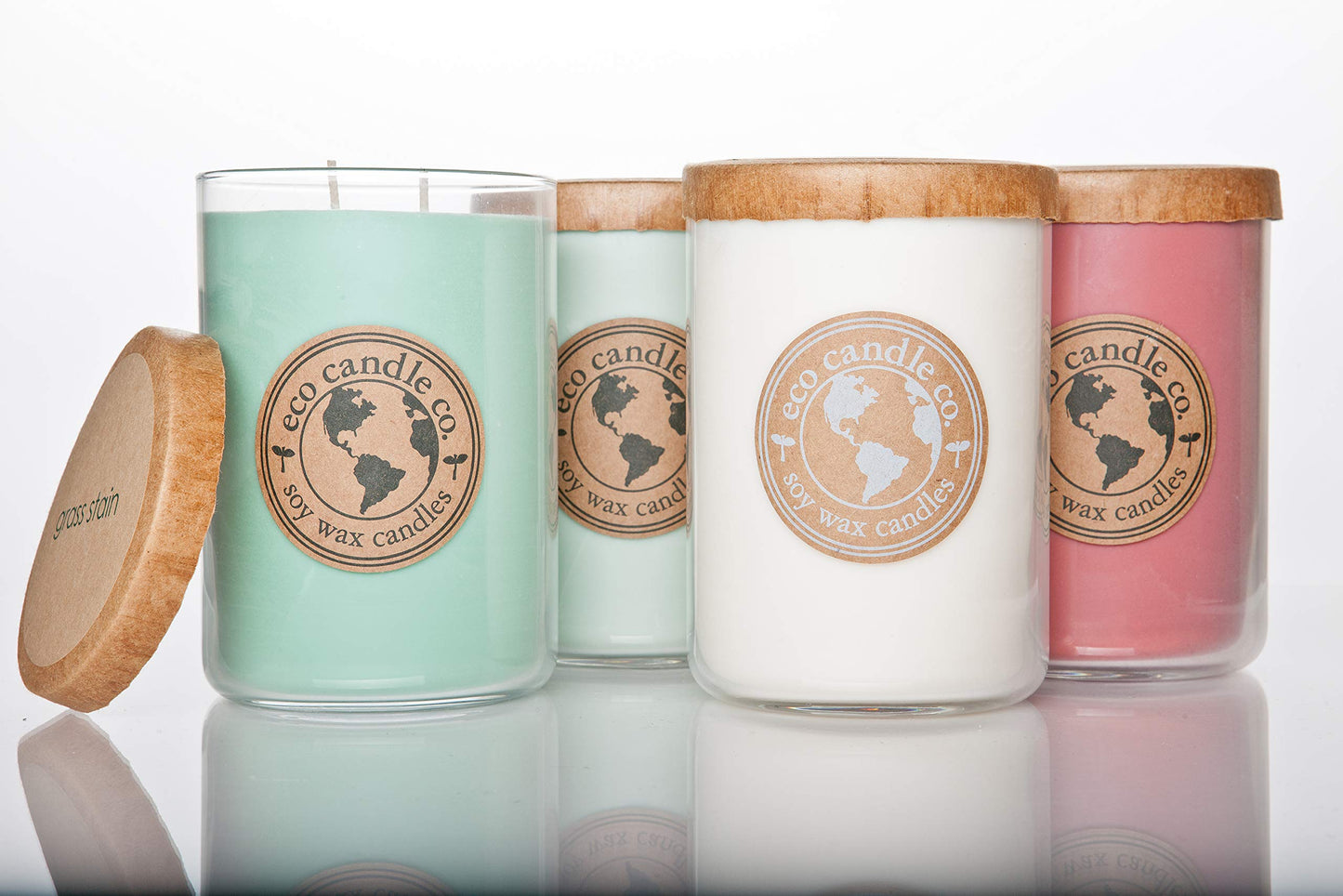 ECO CANDLE CO. Recycled Candle, Mother Earth, 26 oz. - Scents of Grass, Hay, Cypress, Patchouli, Sandalwood, & Tonka Bean - 100% Soy Wax, No Lead, Kraft Paper Label & Lid, Hand Made, Midwest Soybeans