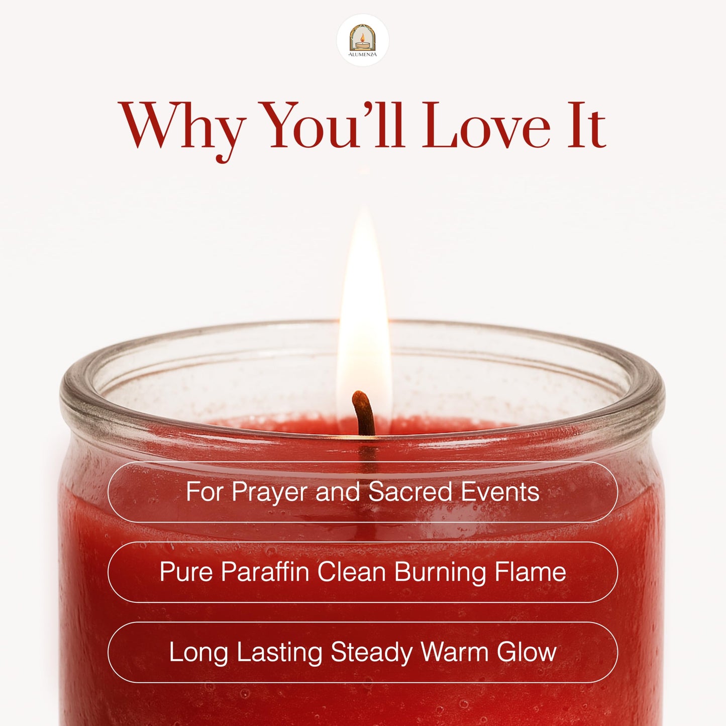 Alumenza Bulk 3 Pack San Miguel Arcangel Candle in Glass Jar 90 Hours – Paraffin Wax, Clean Burning Unscented | Large & Tall Devotional Prayer Pillar Candles for Home, Memorial, Rituals