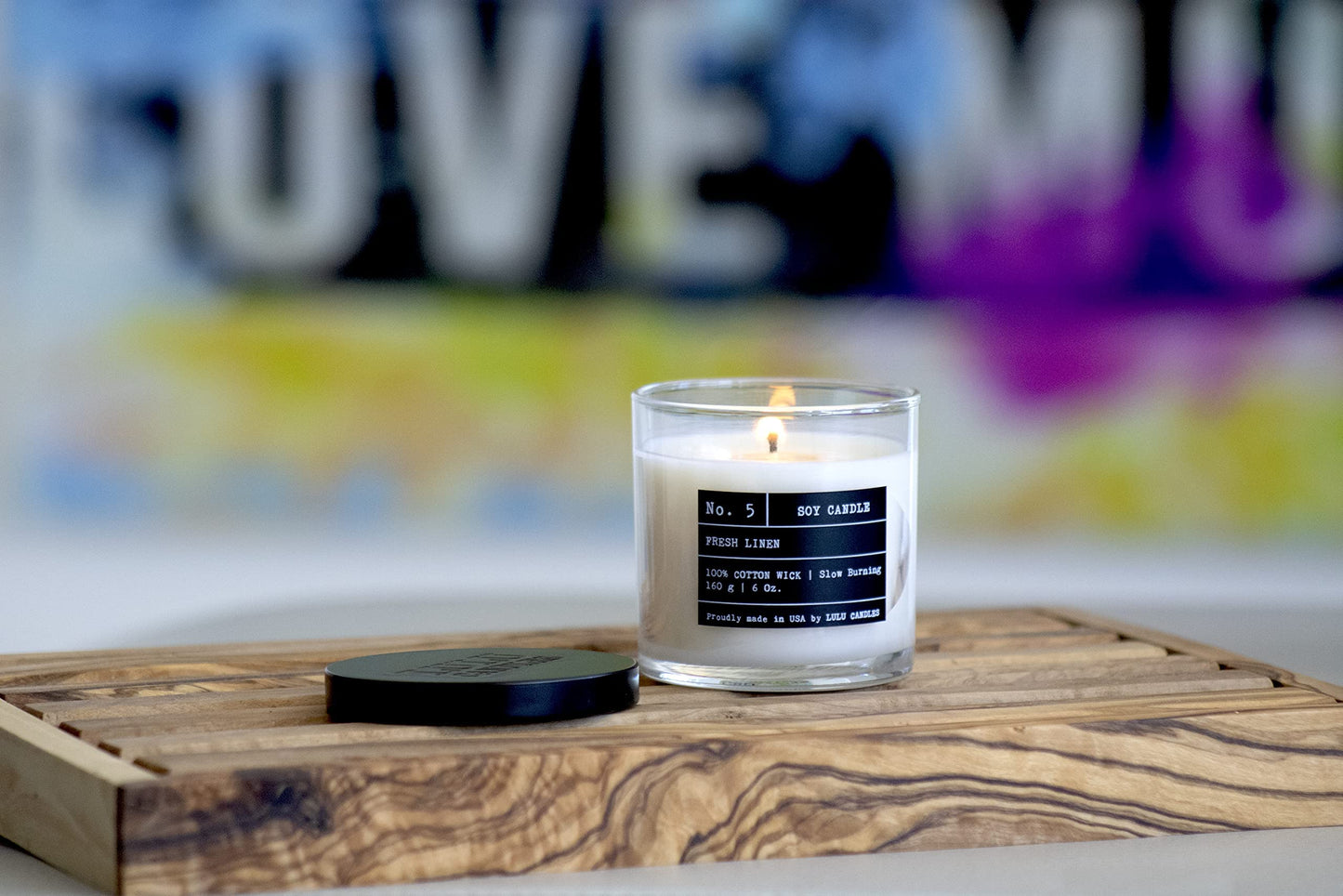 Lulu Candles | Jasmine, Oud & Sandalwood | Luxury Scented Soy Jar Candle | Hand Poured in The USA | Highly Scented Long Lasting (6 Oz. Gift Box)