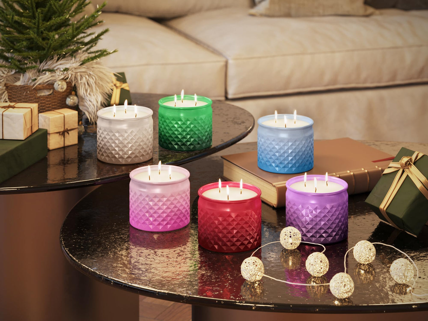Candle-lite Holiday Scented Candles, Santa's Cookies Scent, 10 oz 3-Wick Jar Candle, Proudly Poured in The USA, Christmas Home Decor Candle, 40 Hours of Burn Time, Holiday Gift for Men and Women