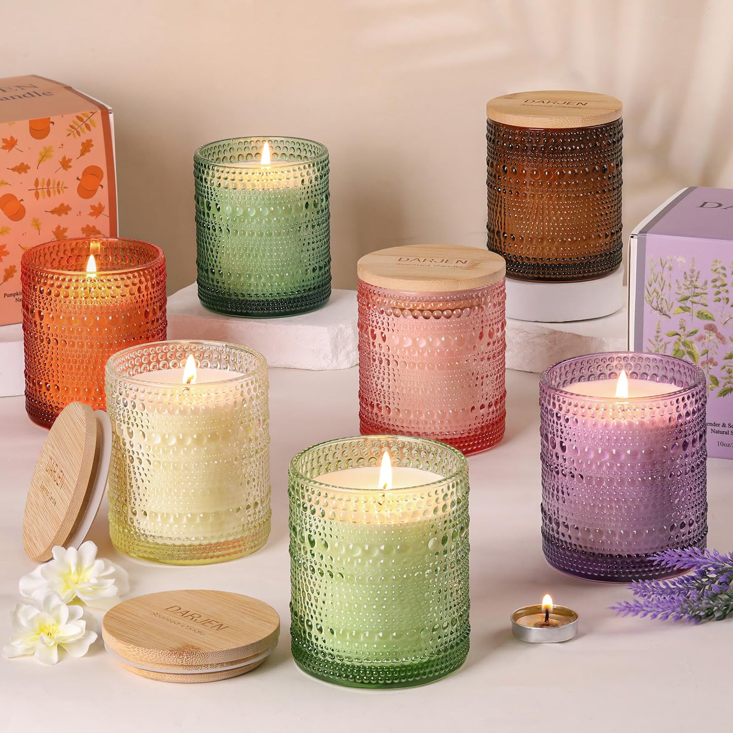 Eucalyptus & Sage Soy Scented Candles for Home- 10oz 68H Natural Soy Wax Aromatherapy Jar Candle with Strong Scent, Decorative Aesthetic Candles for Relax, Meditation, Bathroom, Luxury Gift for Women
