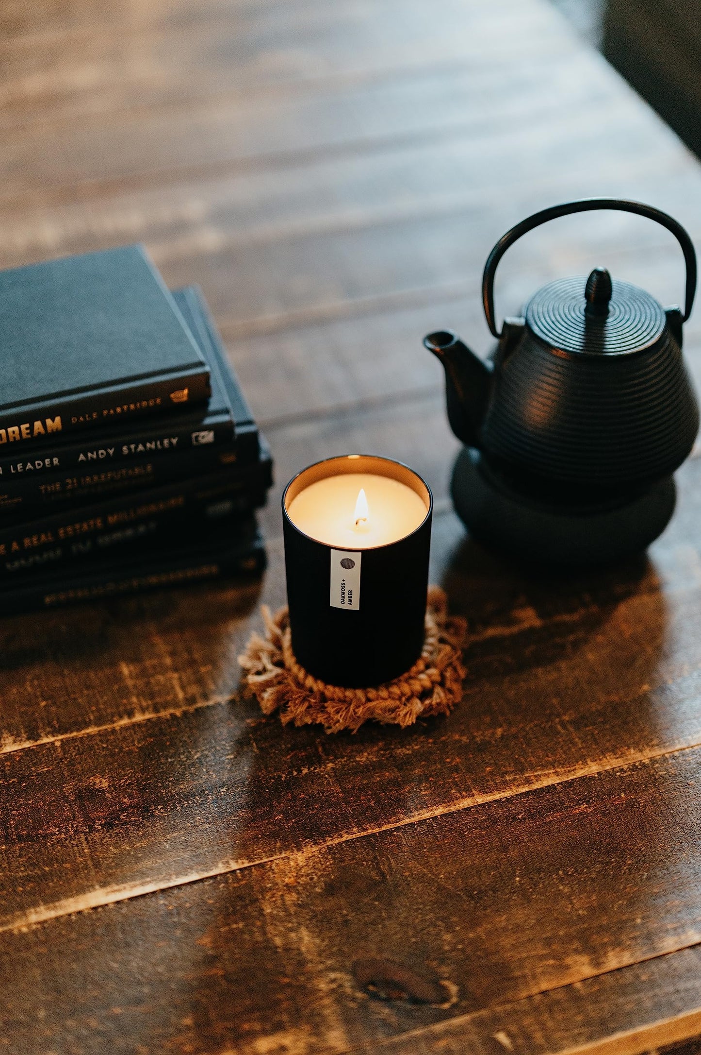 Calyan Wax Co. Home & Holiday Scented Candle - 75 Hour Burn - Luxury Clean Soy Wax Candles - Long Lasting Black Tumbler Jar Candle for Home - 10.2oz