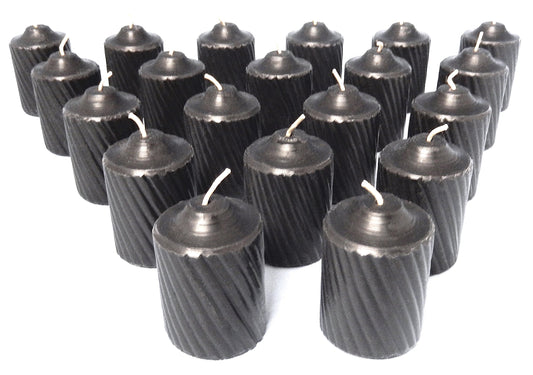General Wax 15 Hour Scented Votive Candles 20 Candles Per Box with Texured Finish (Night Black Magic Scent)
