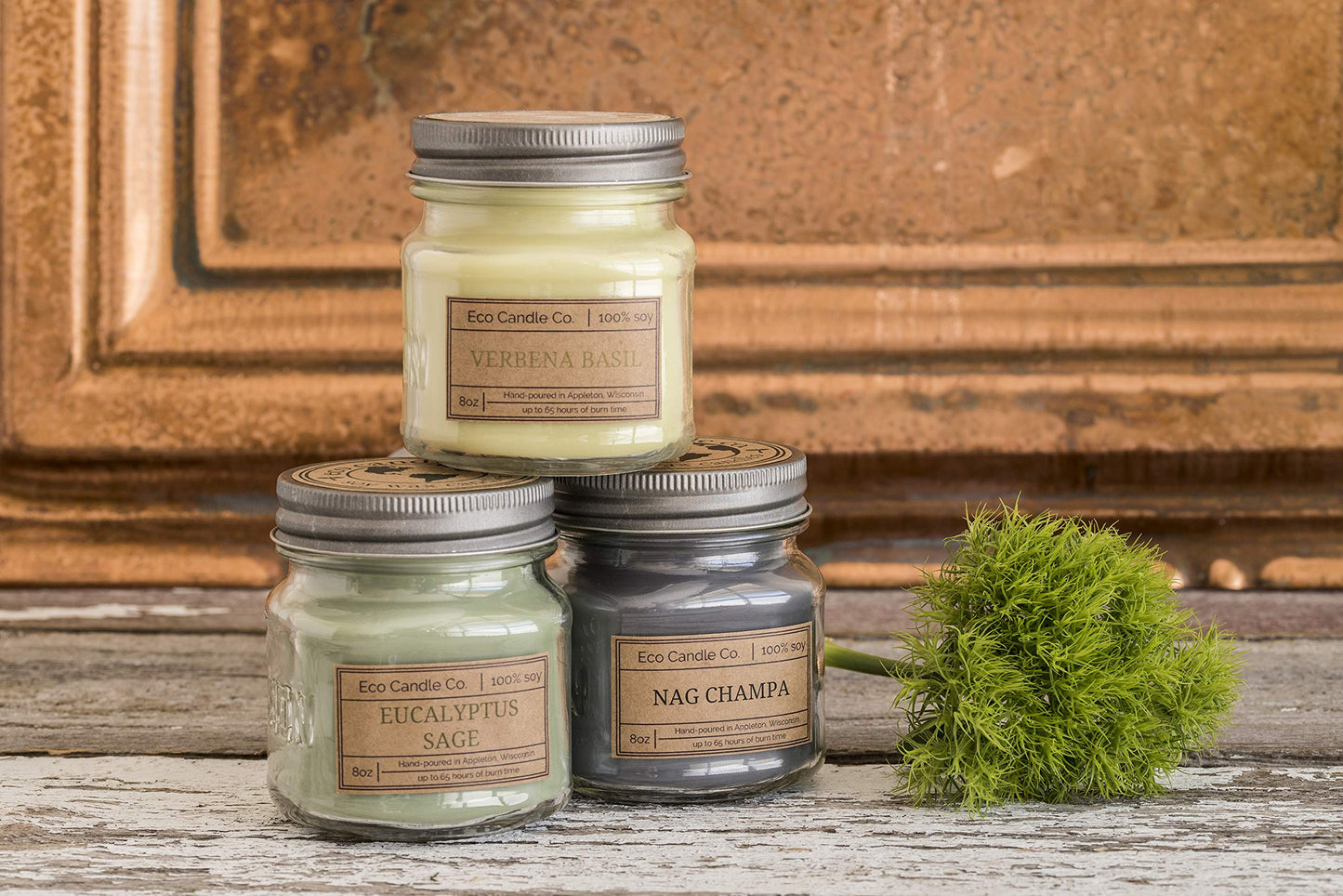 ECO CANDLE CO. Recycled Candle, Blueberry Shortcake, 26 oz. - Scents of Blueberries & Shortcake - 100% Soy Wax, No Lead, Kraft Paper Label & Lid, Hand Poured, Phthalate Free
